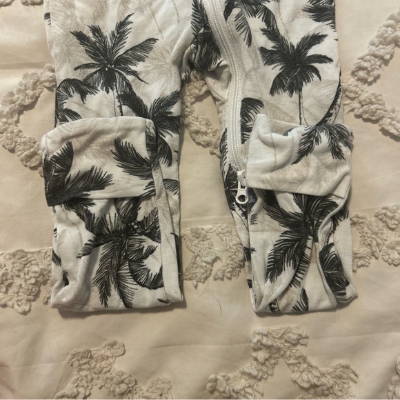 Little Bipsy Black and White Palm Print Jumpsuit - Picture 3 of 4
